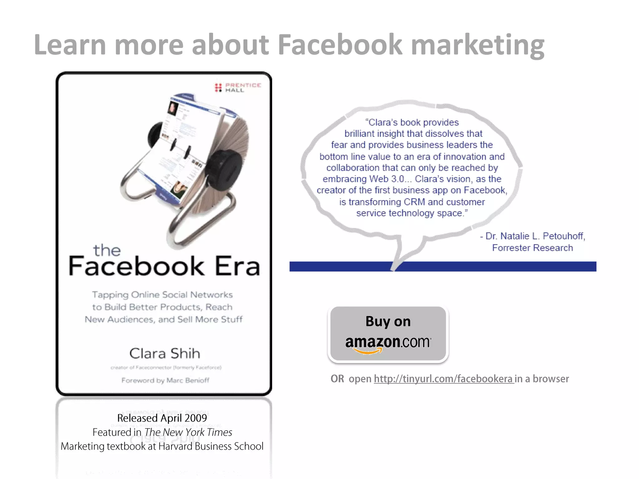 Learn more about Facebook marketing
Buy on
 