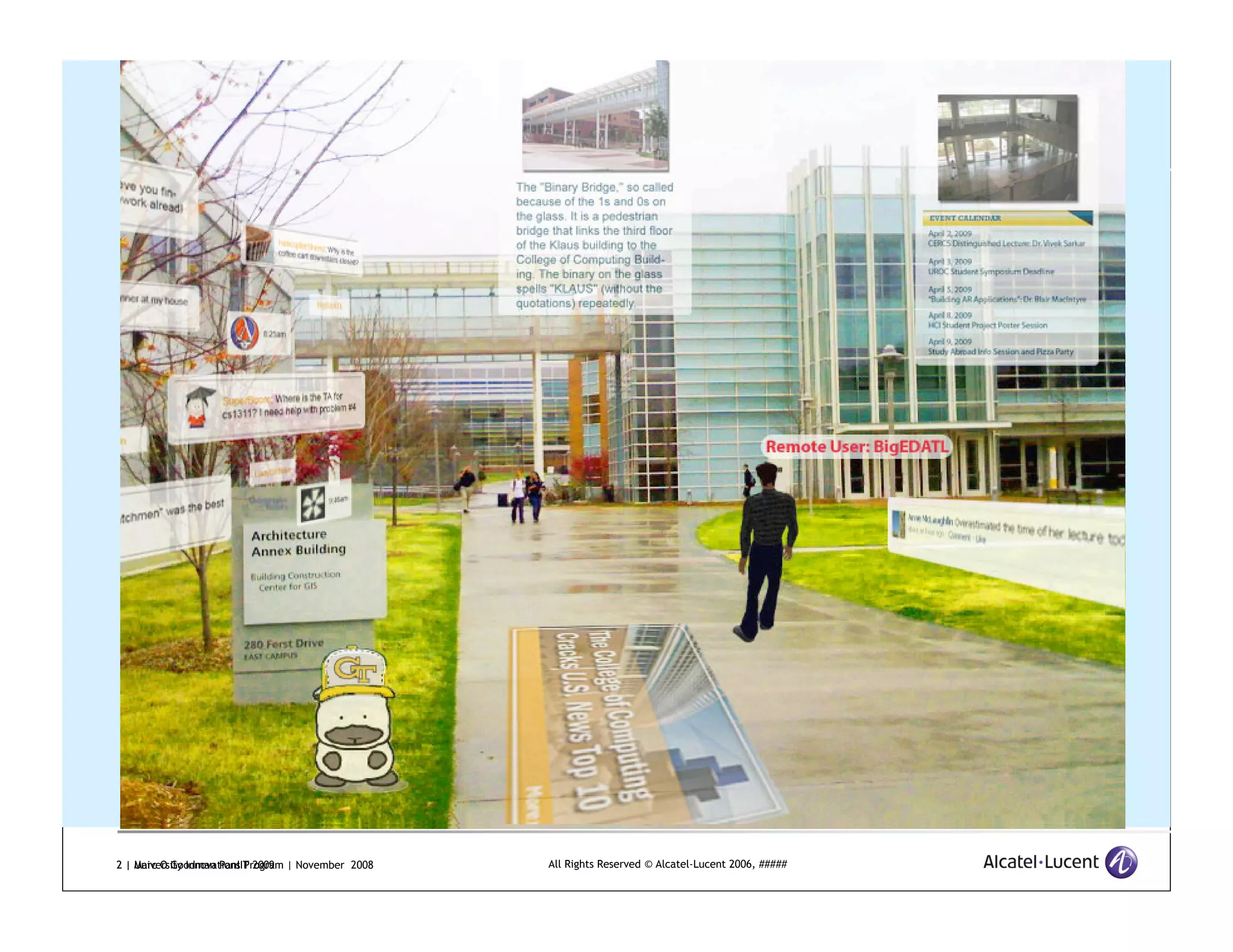 All Rights Reserved © Alcatel-Lucent 2006, #####2 | Marc O Goodman PanIIT 20092 | University Innovations Program | November 2008
 