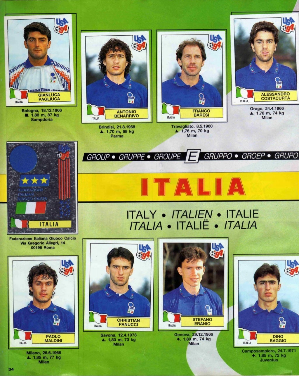 Panini World Cup 1994 Panini World Cup 1994
