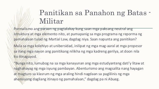 Panitikan Sa Panahon Ng Batas Militar