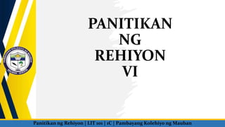 Panitikan ng Rehiyon | LIT 101 | 1C | Pambayang Kolehiyo ng Mauban
PANITIKAN
NG
REHIYON
VI
 