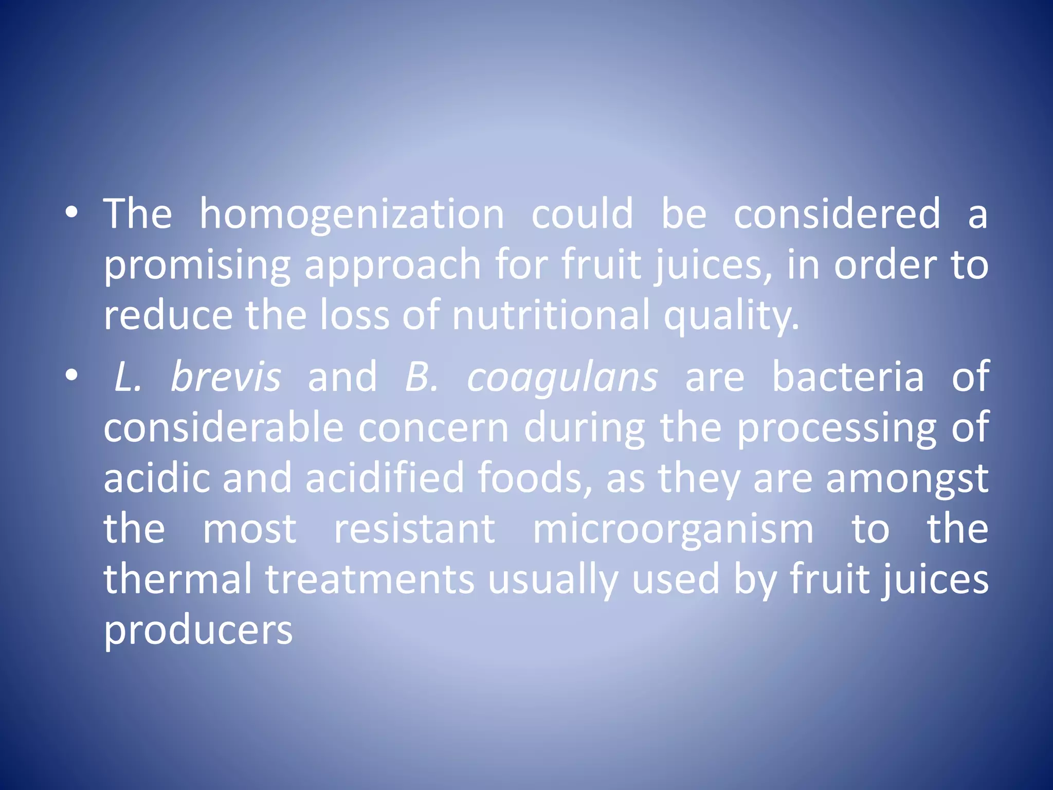 Impact of non thermal processing technologies on quality of fruit ...