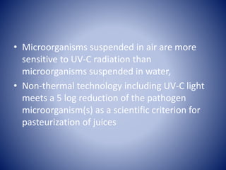 Impact of non thermal processing technologies on quality of fruit ...