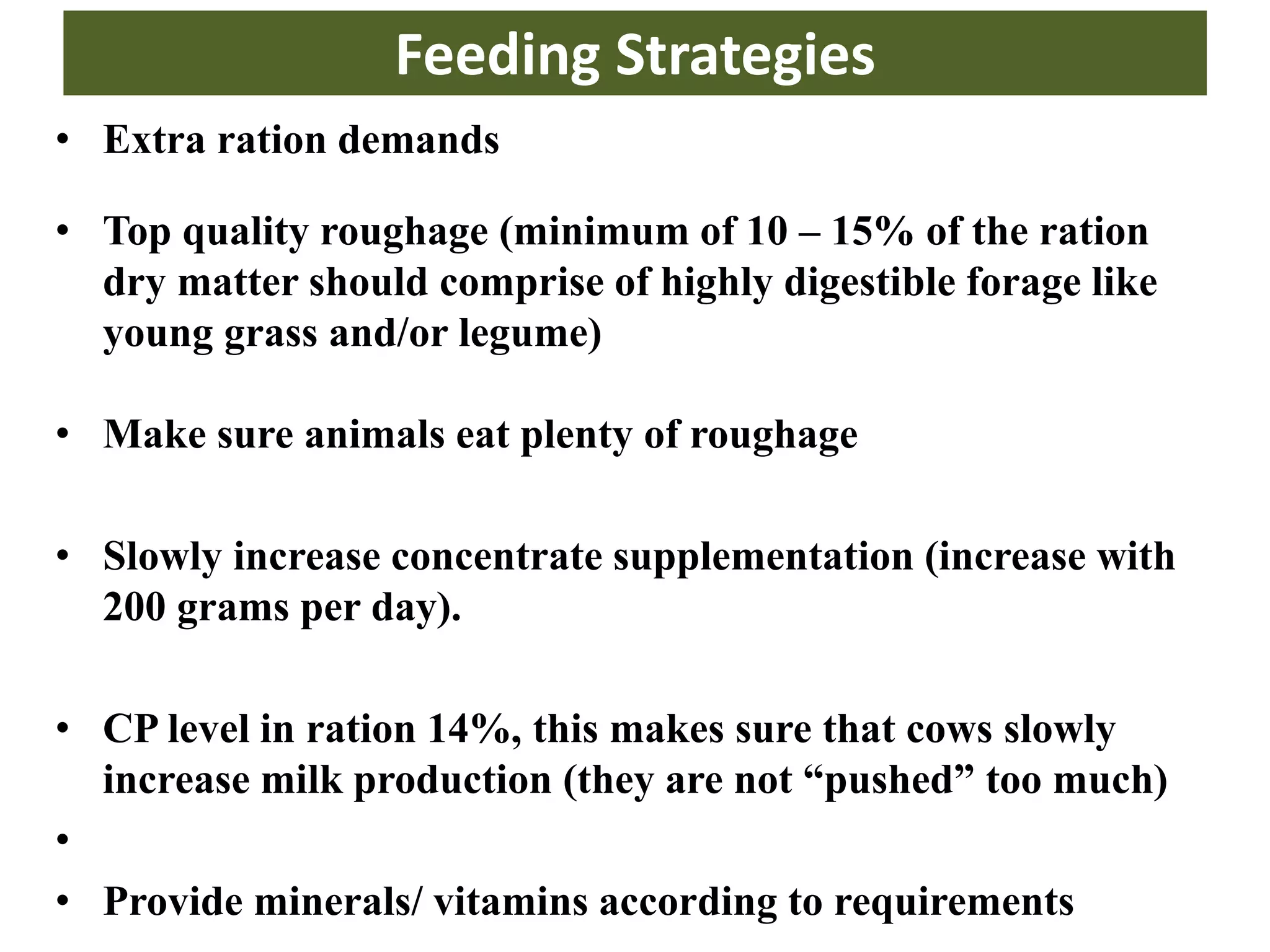 Feeding of high yielder dairy cows | PPTX