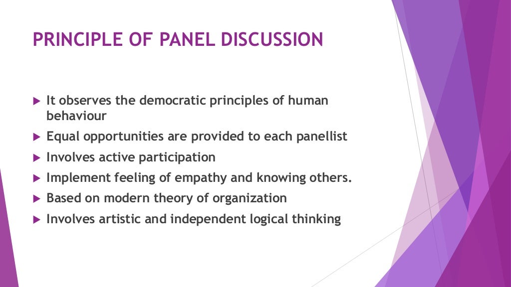 what is Panel discussion