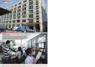 8




Receiver Produktion
8. In diesem Gebäude in Bao'an, nicht weit vom Flughafen von Shenzhen, befindet sich die
Fabrikation von Panodic.
9. Eingangskontrolle: Muster der elektronischen Bauteile werden auf ihre technischen
Daten überprüft. 14 Inspektoren sind hier mit der Qualitätskontrolle beschäftigt.
10. Hier lagert das Herzstück eines jeden Receivers: das Chipset. Die Chips werden
vakuumverpackt angeliefert. Sobald eine Verpackung geöffnet ist, muß sie in diesem
Klimaschrank bei konstanten 18-28°C aufbewahrt werden. Eine Mitarbeiterin im
Inspektionsteam überprüft regelmäßig das eingebaute Thermometer.


 9




                                                                                                10


136 TELE-satellite International — The World‘s Largest Digital TV Trade Magazine — 02-03/2012 — www.TELE-satellite.com
 