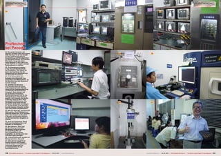 19                                                                                                                       22                             23




Prüftechnik
bei Panodic
19. Nur große Hersteller wie
Panodic verfügen über eine eigene                   20                                                                        24          26
EMC-Kammer, in der die Geräte
auf ihre elektromagnetische
Ausstrahlung und Verträglichkeit
hin überprüft werden. Ein Panodic-
Mitarbeiter ist gerade dabei,
einen Receiver in die 2,5m x 4m
große Kammer zu tragen und das
Testprogramm zu starten.
20. 10 Inaspektoren arbeiten
in der Vor und Nachkontrolle
der Produktion. Hier sehen wir
einen der Ingenieure bei der
Überprüfung von Receivern aus
der aktuellen Produktion.
21. Auch die Funktion der
Software wird überprüft. Hier
kontrolliert eine Mitarbeiterin, ob
die Menüführung des Receivers
korrekt anzeigt.
22. Arbeiten die Receiver
von Panodic auch bei hohen
Außentemperaturen? Ständig
überprüft die Qualitätsabteilung
von Panodic die technischen
Vorgaben. Dazu werden aus
der laufenden Produktion
Muster entnommen und für die
Hitzeprüfung in diese Kammer
gestellt. Dort müssen die Geräte
4 Stunden lang bei 50°C Hitze
einwandfrei funktionieren. Die
TV-Geräte sind direkt mit den                       21                                                                        25          27
Receivern verbunden und zeigen
an, ob die Geräte in der Kammer
korrekt arbeiten. Panodic verfügt
über zwei dieser Hitzekammern.
23. Was für Hitze gilt, muß auch für
Kälte gelten. Diese Kältekammer
kühlt die Geräte auf -10°C herunter.
Auch hier müssen die Receiver
4 Stunden einwandfrei arbeiten,
um die technischen Vorgaben zu
erfüllen.
24. Auch ein Salzwasser Spray
steht den Qualitätsprüfern bei
Panodic zur Verfügung.
25. Was passiert, wenn mal
ein Receiver herunterfällt?
Mit diesem Fallgerät können
die Qualitätsprüfer mit
fest vorgegebenen Daten
feststellen, ob die Receiver den
Anforderungen genügen.
26. Produktionsmuster werden mit
Röntgenstrahlen überprüft
27. John Dai ist happy! Er ist
Quality Director bei Panodic
und mit seinen 16 Inspektoren
und einem Supervisor ist
er verantwortlich für die
Qualitätskontrolle.


140 TELE-satellite International — The World‘s Largest Digital TV Trade Magazine — 02-03/2012 — www.TELE-satellite.com             www.TELE-satellite.com — 02-03/2012 — TELE-satellite International — The World‘s Largest Digital TV Trade Magazine   141
 