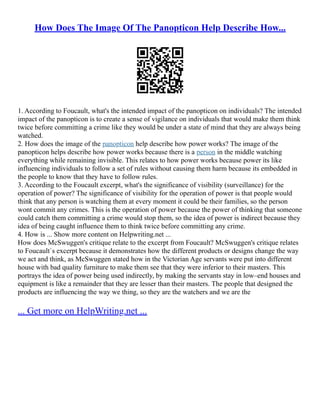 Panopticon | PDF