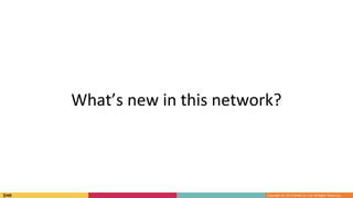 What’s new in this network?
 