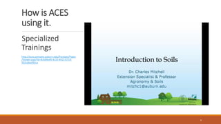 How is ACES
using it.
Specialized
Trainings
http://aces.panopto.auburn.edu/Panopto/Pages
/Viewer.aspx?id=4c4d9ed9-4c10-4413-8710-
952cdbe092ce
6
 