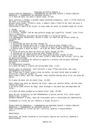 Panorama Da BíBlia Modulo 1   Bloco De Notas