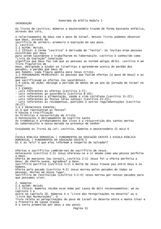 Panorama Da BíBlia Modulo 1   Bloco De Notas