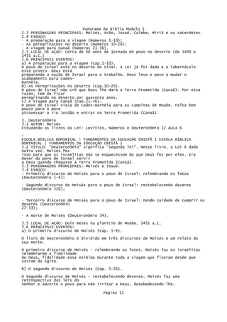 Panorama Da BíBlia Modulo 1   Bloco De Notas