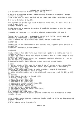 Panorama Da BíBlia Modulo 1   Bloco De Notas