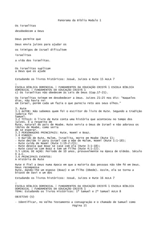 Panorama Da BíBlia Modulo 1   Bloco De Notas