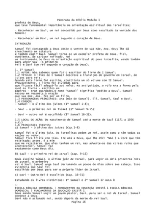 Panorama Da BíBlia Modulo 1   Bloco De Notas