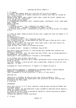 Panorama Da BíBlia Modulo 1   Bloco De Notas
