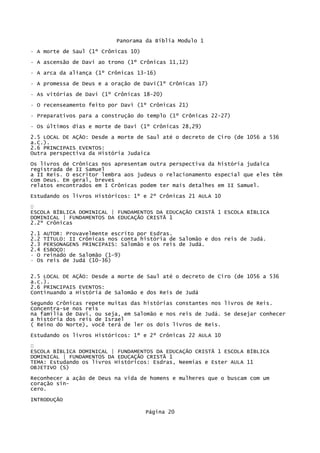 Panorama Da BíBlia Modulo 1   Bloco De Notas