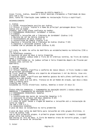 Panorama Da BíBlia Modulo 1   Bloco De Notas