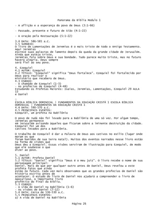 Panorama Da BíBlia Modulo 1   Bloco De Notas