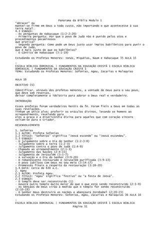 Panorama Da BíBlia Modulo 1   Bloco De Notas