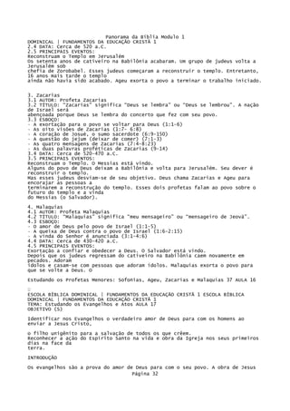 Panorama Da BíBlia Modulo 1   Bloco De Notas