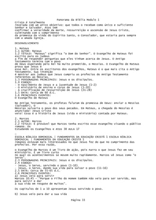 Panorama Da BíBlia Modulo 1   Bloco De Notas