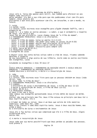 Panorama Da BíBlia Modulo 1   Bloco De Notas
