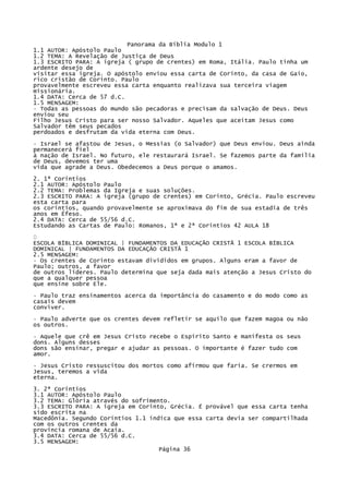 Panorama Da BíBlia Modulo 1   Bloco De Notas