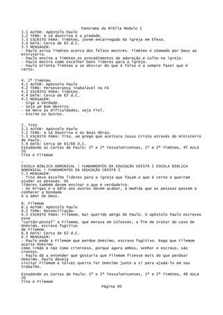 Panorama Da BíBlia Modulo 1   Bloco De Notas