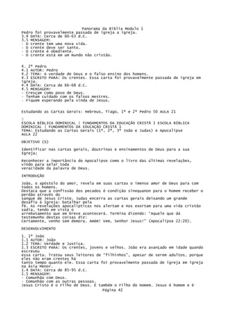 Panorama Da BíBlia Modulo 1   Bloco De Notas