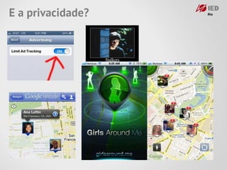 E a privacidade?
 