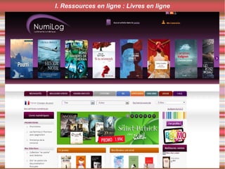 I. Ressources en ligne : Livres en ligne
 