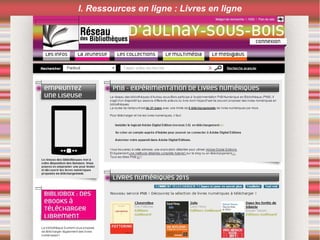 I. Ressources en ligne : Livres en ligne
 