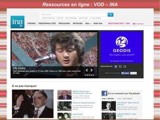 Ressources en ligne : VOD – INA
 