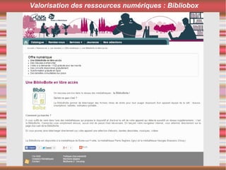Valorisation des ressources numériques : Bibliobox
 
