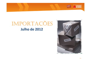 IMPORTAÇÕES
  Julho de 2012




                  21
 