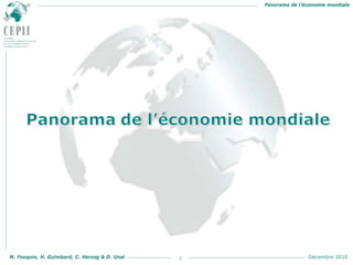 Panorama de l’économie mondiale




M. Fouquin, H. Guimbard, C. Herzog & D. Unal   1                  Décembre 2010
 