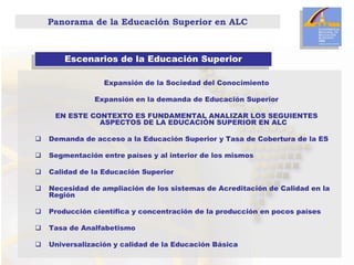 Panorama De La Educacion Superior En America Latina Y El Caribe | PPTX