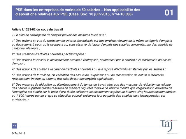 Droit Social Panorama De Lactualité Jurisprudentielle - 