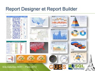 SQLSaturday #251 – Paris 2013
Report Designer et Report Builder
 