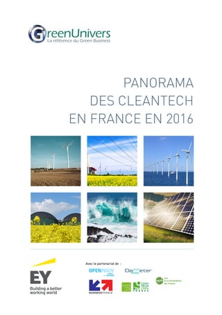 PANORAMA
DES CLEANTECH
EN FRANCE EN 2016
Avec le partenariat de  :
Les
ÉCO-ENTREPRISES
de France
France
ÉCO-TECH
 