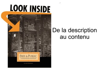 De la description au contenu 