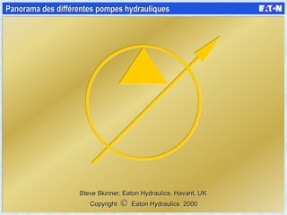 Panorama des différentes pompes hydrauliques
Copyright  Eaton Hydraulics 2000
Steve Skinner, Eaton Hydraulics, Havant, UK
 