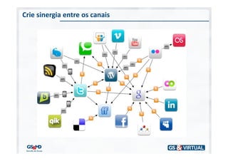 Crie sinergia entre os canais
 