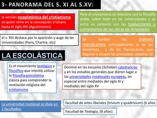 2- PANORAMA FILOSÓFICO DEL S. IV al S. X: LA ALTA EDAD MEDIA Durante los siglos siguientes: El pensamiento quedará en los entornos de lo religioso. 