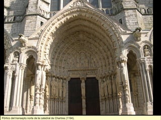 Pórtico del transepto norte de la catedral de Chartres (1194).
 