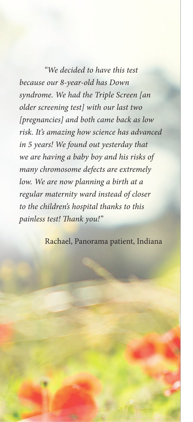 Panorama Prenatal Screen | Brochure for Prospective Patients