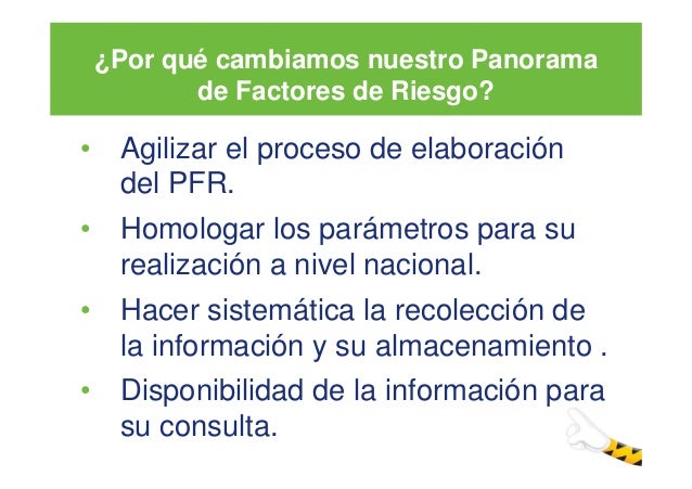 Panoramas de factores de riesgo Panoramas de factores de riesgo