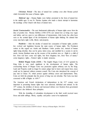 Medieval Human Rights Panoramic view of human rights in indian | DOCX
